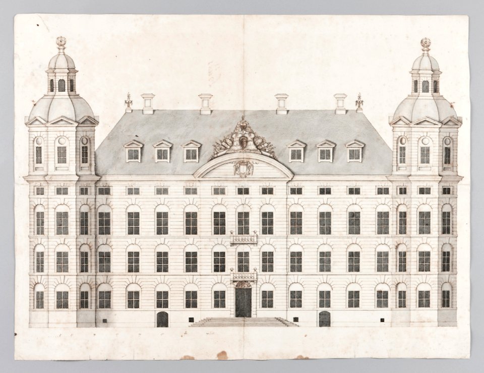 Byggnadsritning, sjösidan, Skoklosters slott - Skoklosters slott - 87843