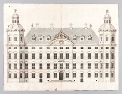 Byggnadsritning, sjösidan, Skoklosters slott - Skoklosters slott - 87843