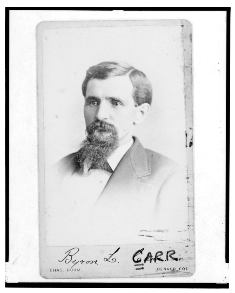 Byron L. Carr, Colorado attorney general, head-and-shoulders portrait, facing left) - Chas. Bohm, Denver, Col LCCN2004682546