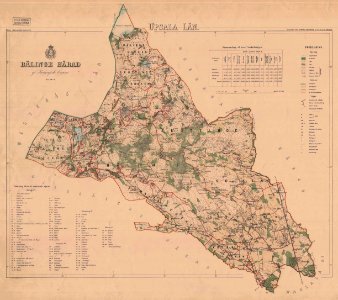 Bälinge härad 1861 karta
