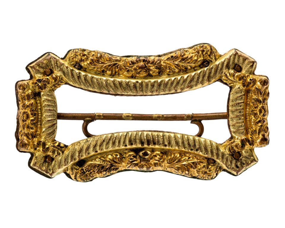 Bältesspänne av förgylld koppar, 1700-tal - Hallwylska museet - 110478