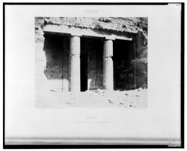 Béni-Haçan - architecture hypogéenne - tombeau de Névothph - Félix Teynard. LCCN2001695259