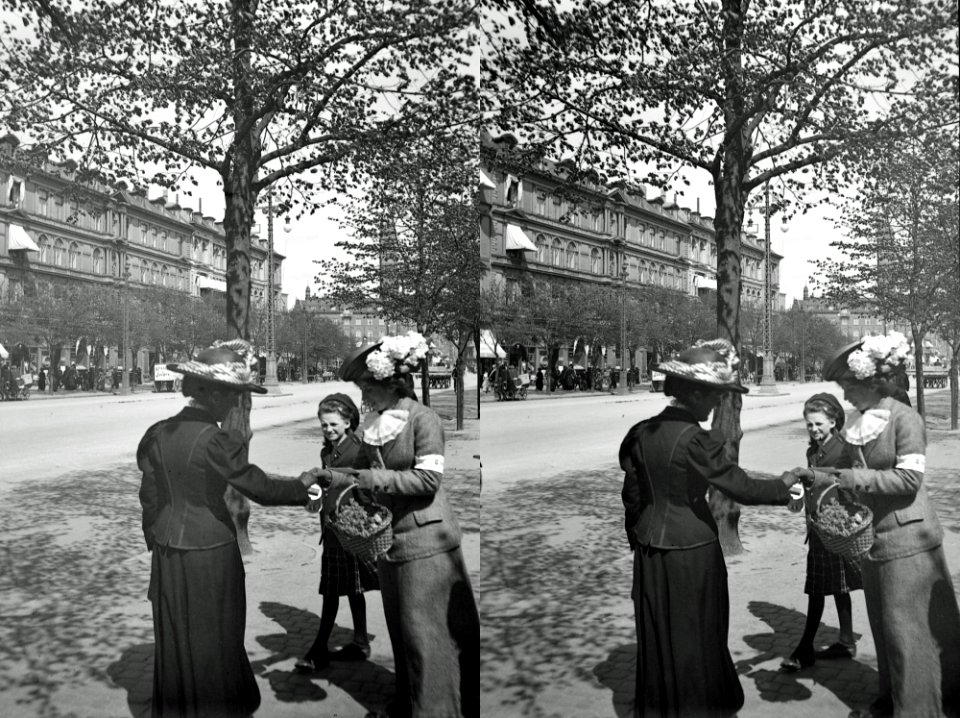 Børnehjælpsdagen, 14. maj 1912 Vesterbrogade ned mod Rådhuspladsen