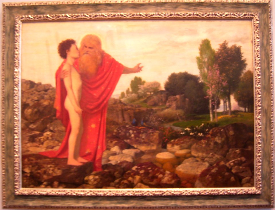Böcklin-Gottvater zeigt Adam das Paradies-5103