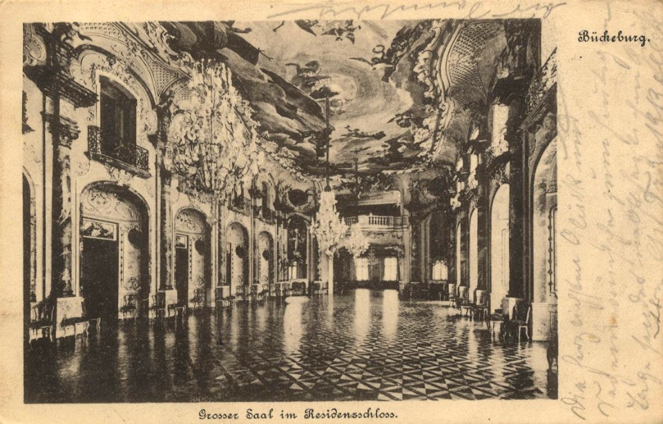 Bückeburg, Niedersachsen - Großer Saal im Residenzschloss (Zeno Ansichtskarten)