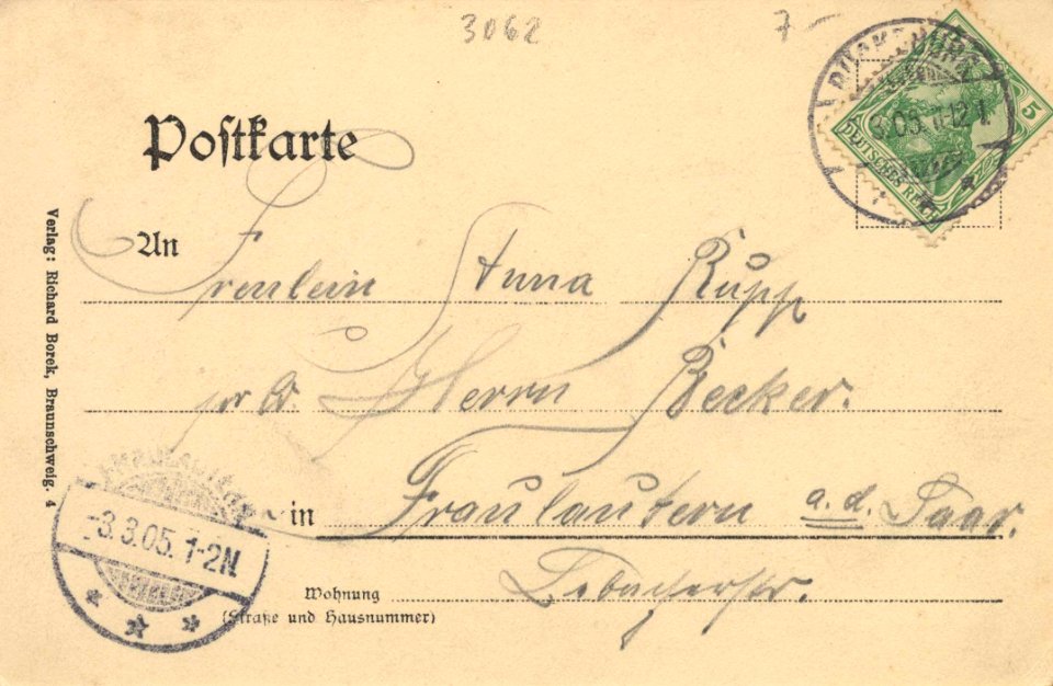 Bückeburg, Niedersachsen - Neues Palais (back) (Zeno Ansichtskarten)