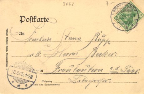 Bückeburg, Niedersachsen - Neues Palais (back) (Zeno Ansichtskarten)