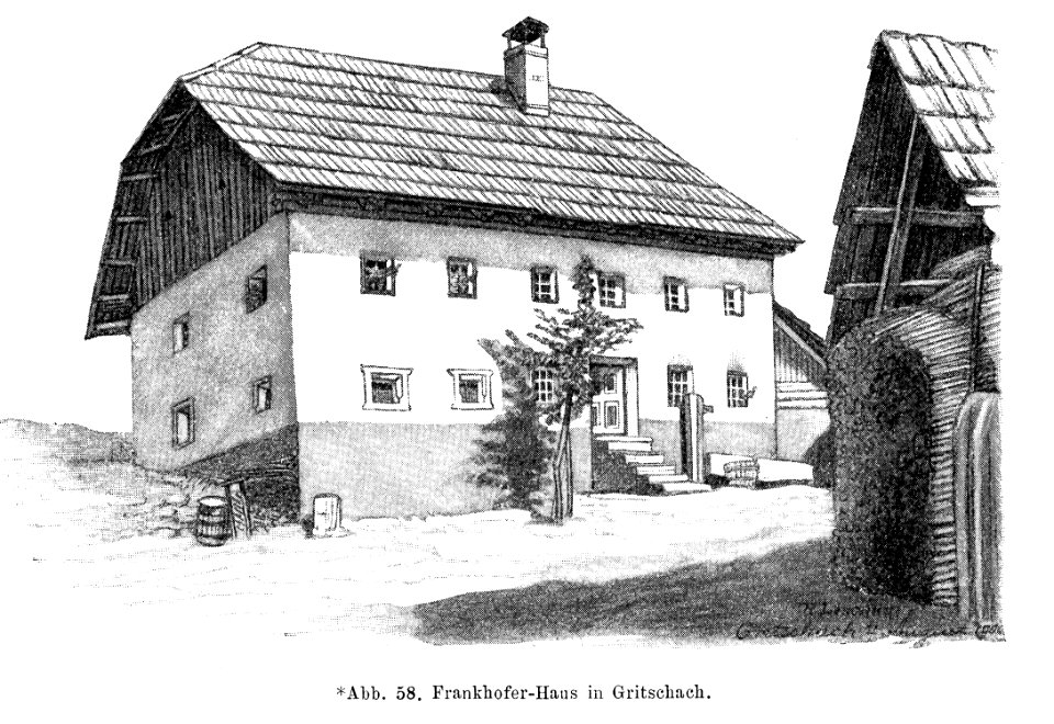 Bünker 1902 S 083 sw Frankhofer Haus Gritschach Seeboden