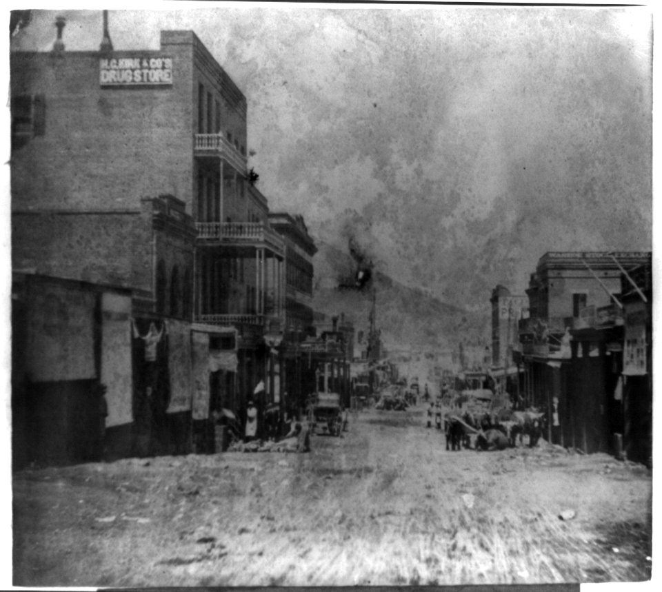 C Street, Virginia City - Cedar Hill in the distance LCCN2002719256