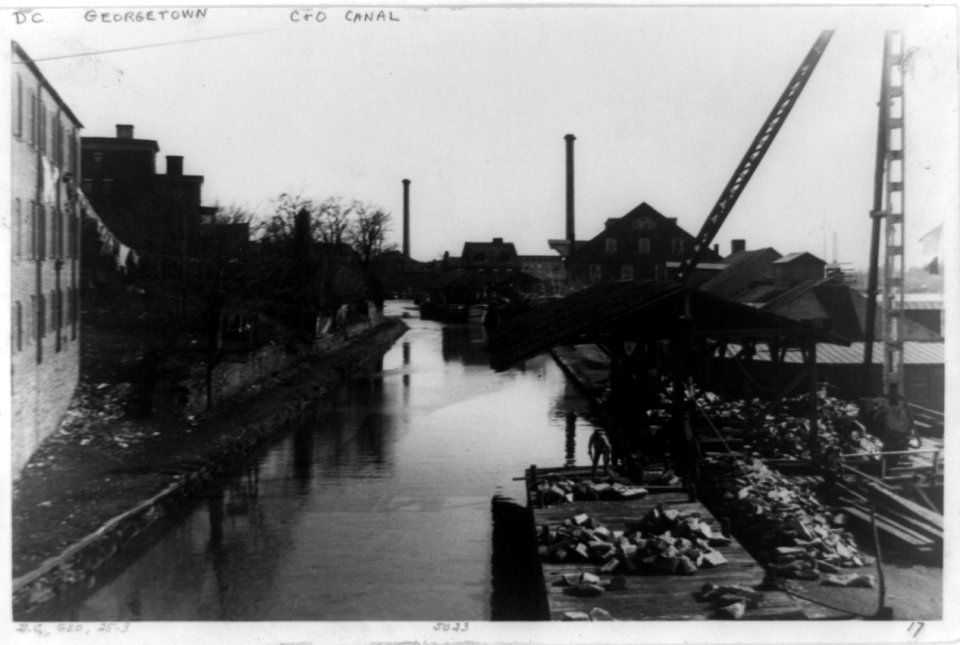 C&O Canal from Wisconsin Avenue Bridge, Georgetown, Washington, D.C. LCCN96502919