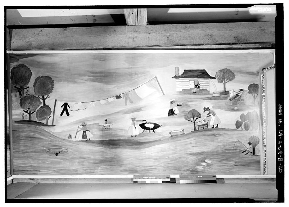 C Hunter mural detail - Wash Day