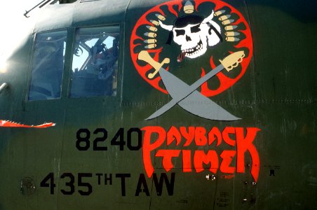 C-130 Payback Time Nose Art photo