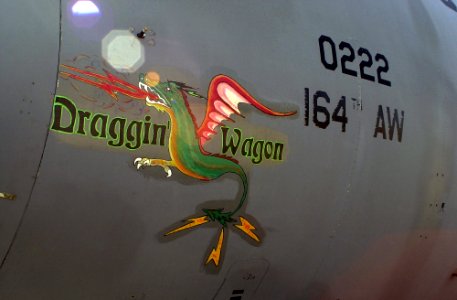 C-141 Draggin' Wagon Nose Art photo