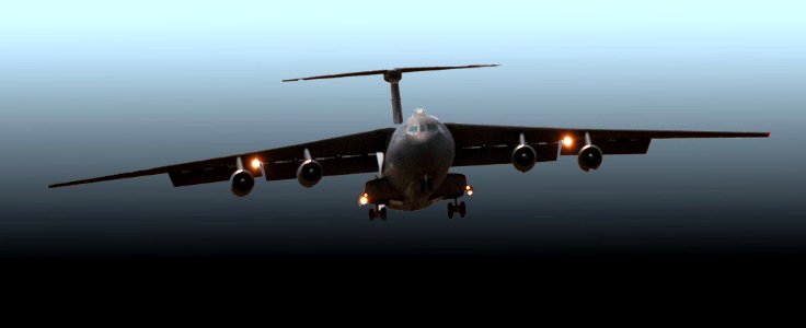C-141 aircraft leaves Aviano Air Base Italy