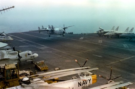 C-2A landing on USS Eisenhower (CVN-69) 1983