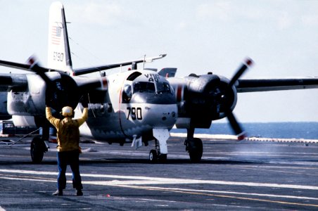 C-1A VRC-40 after landing on USS America (CV-66) 1983