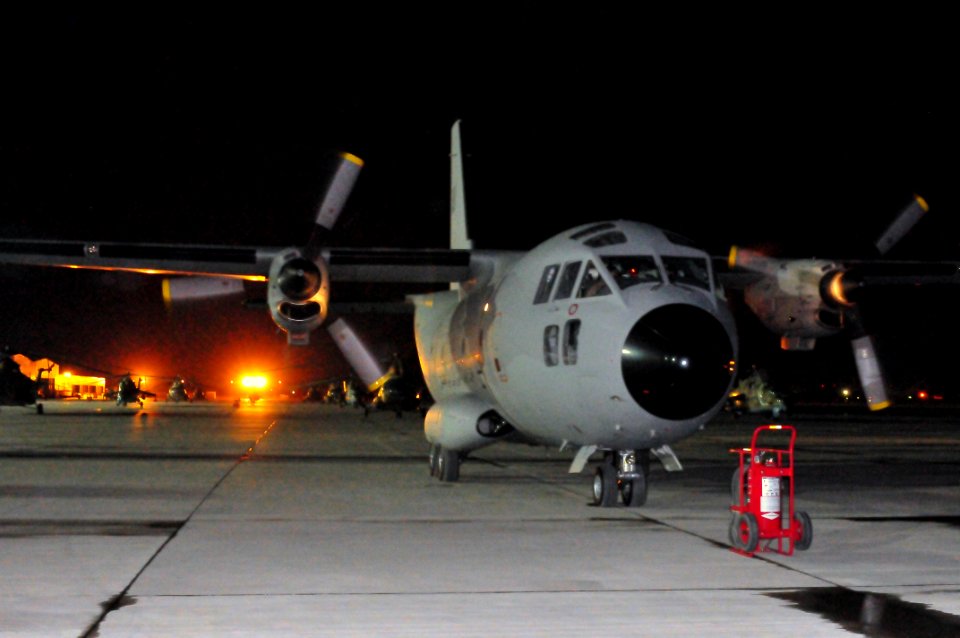 C-27 transport plane arrives at the Afghan National Army Air Corps base in Kabul (100419-N-6031Q-003)