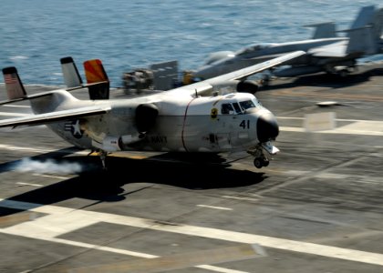 C-2A NP VRC-40 lands on USS Bush (CVN-77) 2010