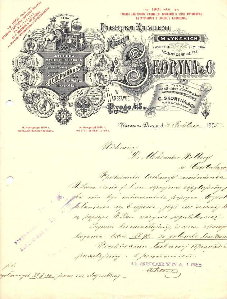 C. Skoryna i S-ka 12 kwietnia 1905
