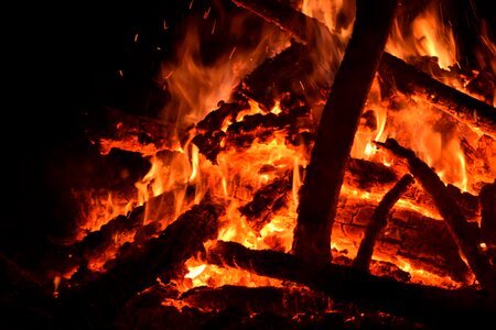 Bonfire fireplace hot