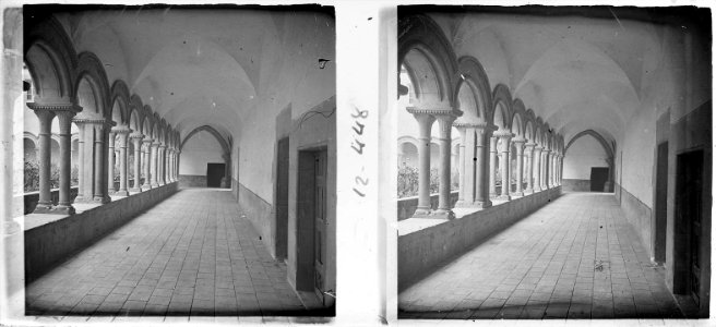 Claustre de l ' abadia de Santa Maria de Bellpuig de les Avellanes