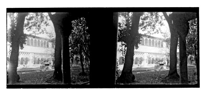 Claustre del monestir de Sant Cugat (Vdr-25 102)