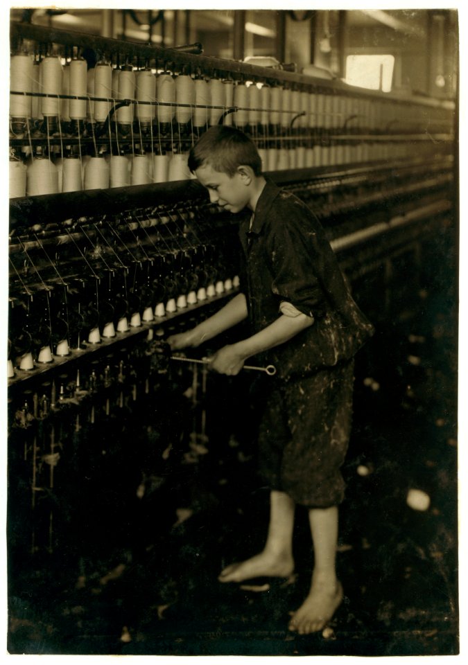 Cleaner and Sweeper - Spinning Department of American Linen Co. LOC nclc.02994
