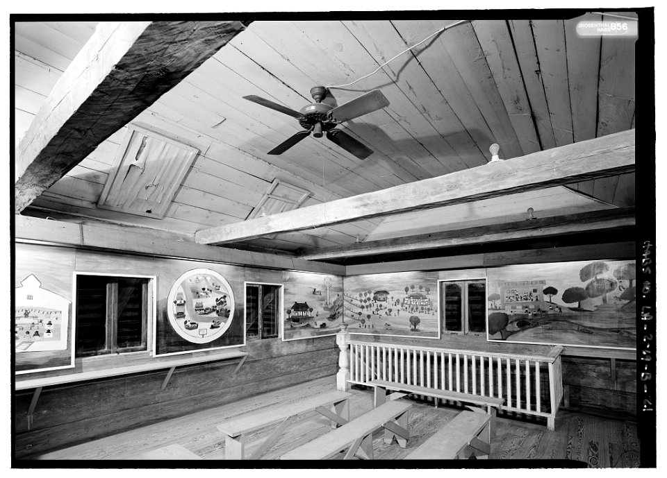 Clementine Hunter mural at African House - northeast view