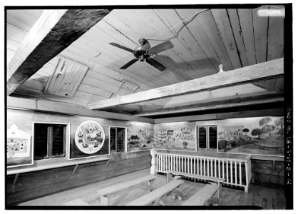 Clementine Hunter mural at African House - northeast view