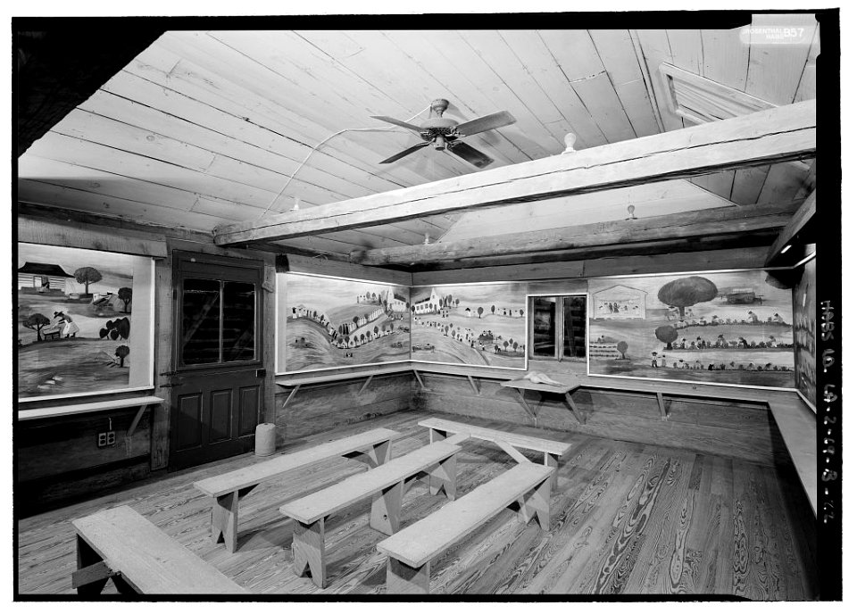 Clementine Hunter mural at African House - southwest view