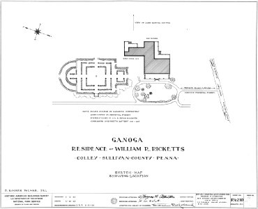 Clemuel Ricketts House HABS map