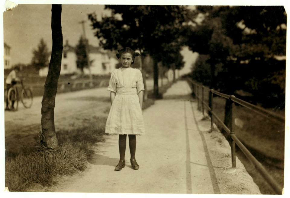 Clerinda Norrin, Said 11 years old and helps sister spin in Glenallen Mill. LOC nclc.02312