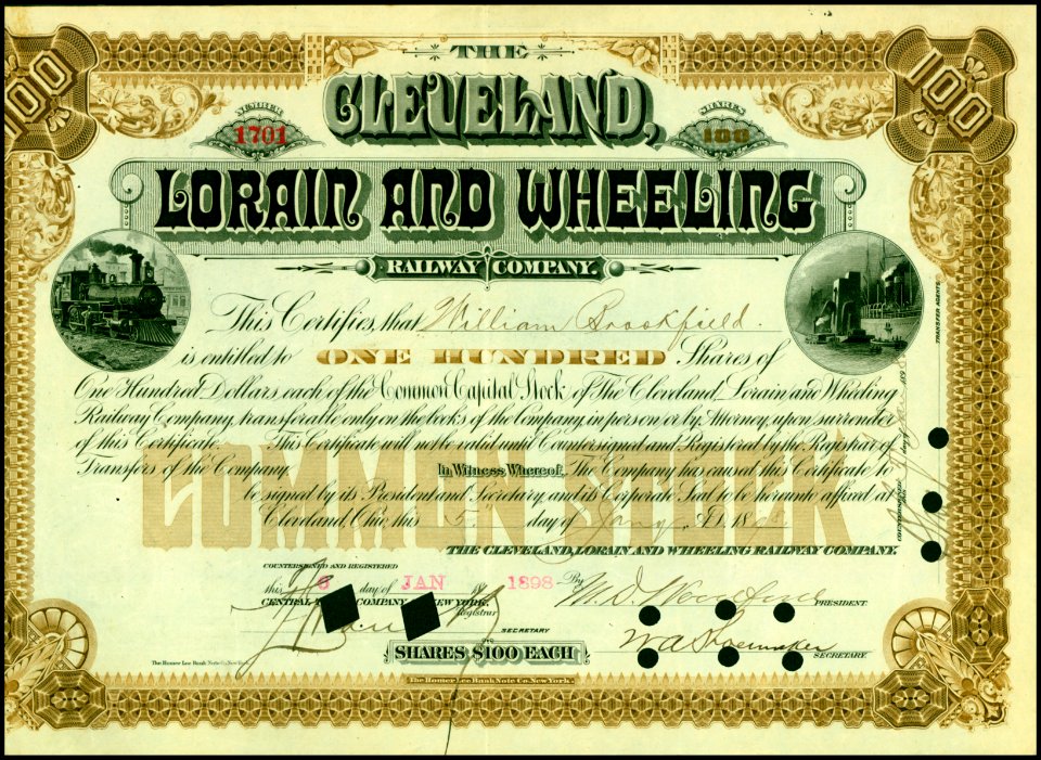 Cleveland, Lorain and Wheeling RW 1898