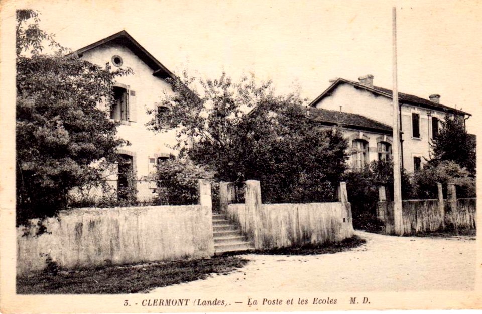 Clermont (Landes) - La Poste et les Ecoles