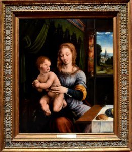 Joos van Cleve, Madonna and Child, ca. 1530, National Gallery, Oslo (2) (36298061072) (cropped-2) photo