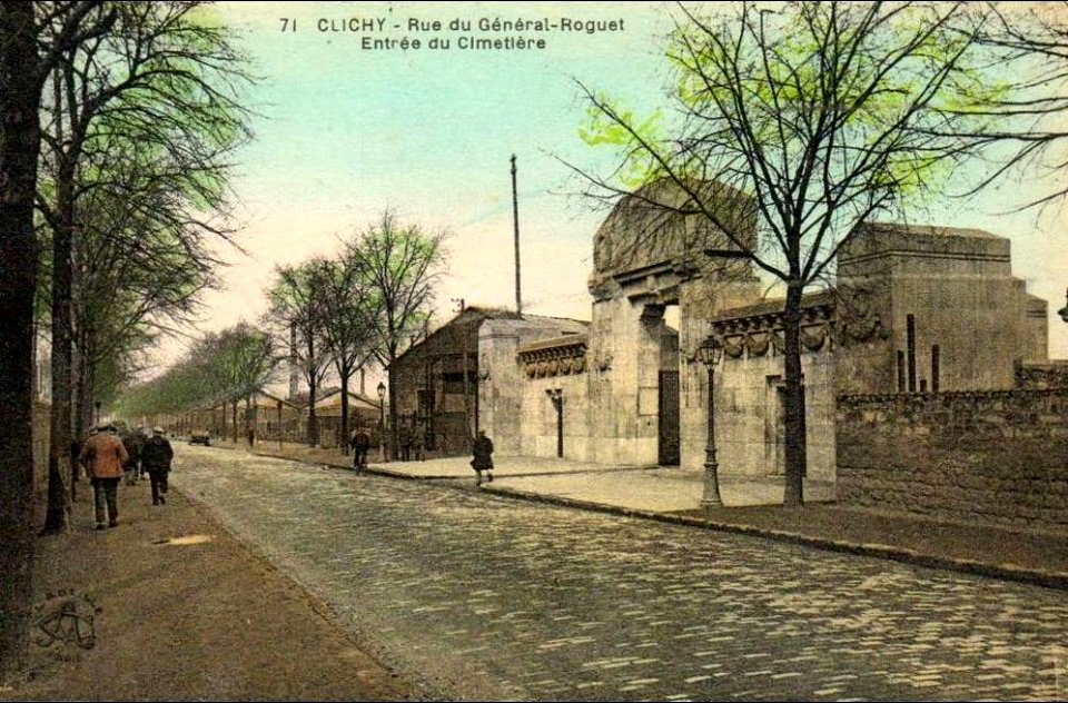 Clichy-sur-Seine.Rue du Général-Roguet.Entrée du cimetière