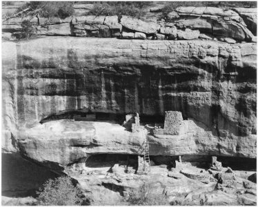 Cliff dwellings, Mesa Verde National Park, Colorado, 1941., 1941 - NARA - 519943