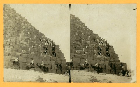 Climbing the Cheops Pyramid, Egypt LCCN2004672936