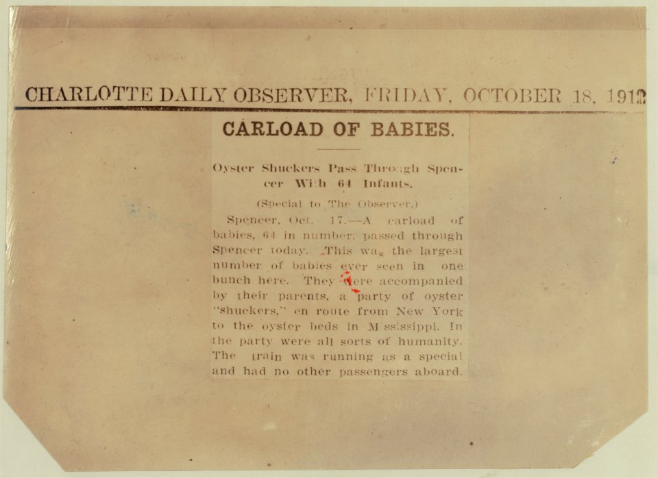 Clipping from 'Charlotte Daily Observer.' LOC nclc.00982