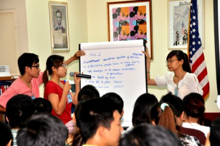 Climate Change Talk at the American Center (8873526823) photo