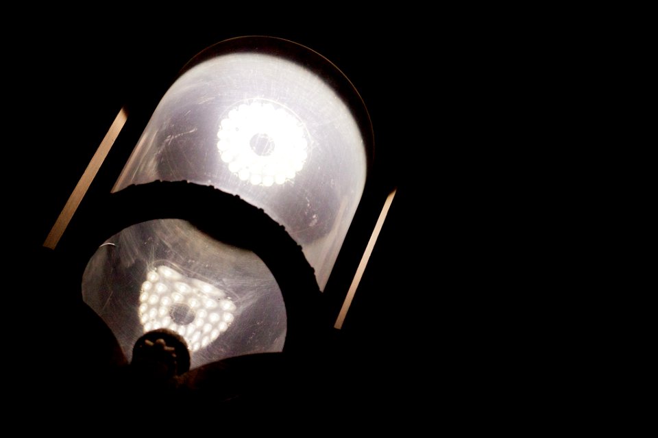 Close up of an LED light