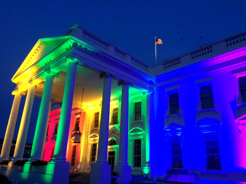 Close view of the LGBT White House