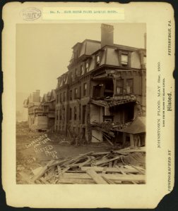Club house press looking south, Johnstown Flood, May 31st, 1889