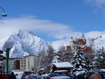 Ski snow winter landscape photo