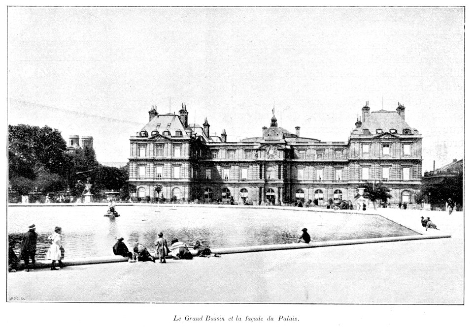 Clément Maurice Paris en plein air, BUC, 1897,031 Le Grand Bassin et la façade du Palais