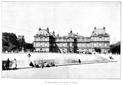 Clément Maurice Paris en plein air, BUC, 1897,031 Le Grand Bassin et la façade du Palais