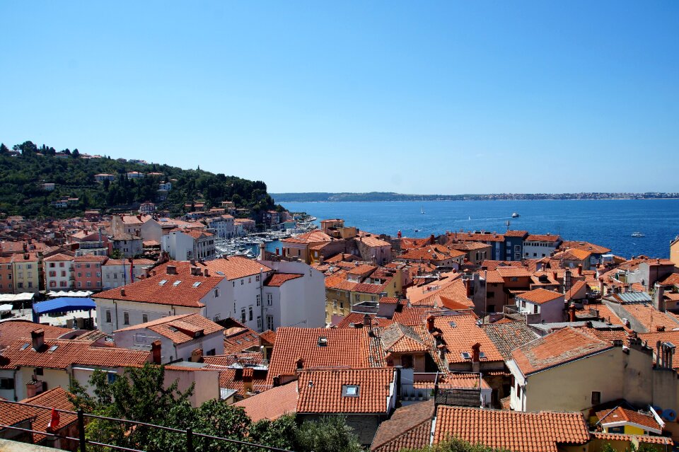 Panorama coastal city historical