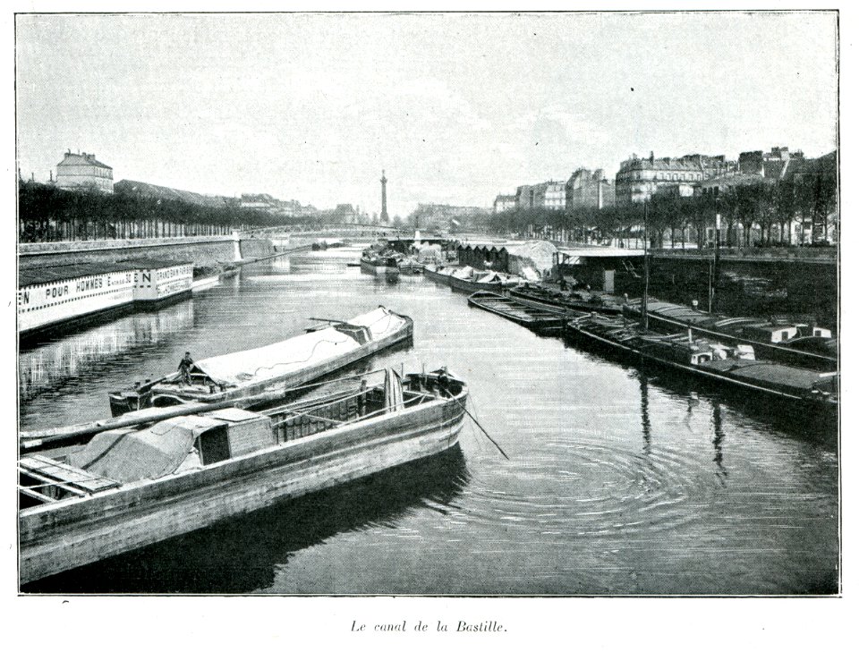 Clément Maurice Paris en plein air, BUC, 1897,006 Le canal de la Bastille