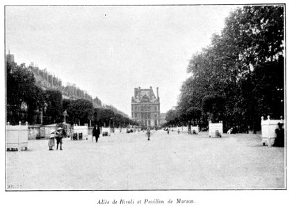 Clément Maurice Paris en plein air, BUC, 1897,055 Allée de Rivoli et Pavillon de Marsan