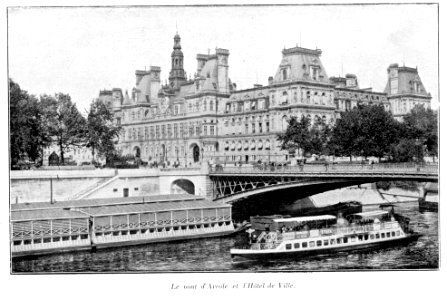 Clément Maurice Paris en plein air, BUC, 1897,012 Le pont d'Arcole et l'Hôtel de Ville